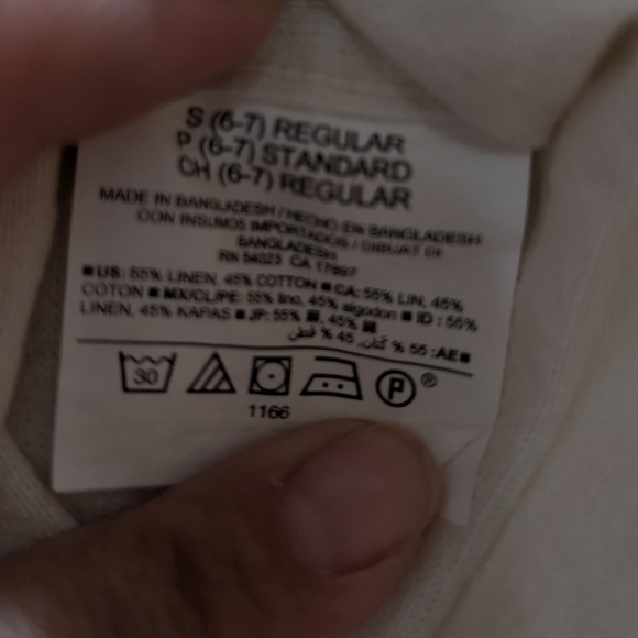 Old Navy Light Tan Button Down Shirt Size 6/7 - Picture 5 of 8